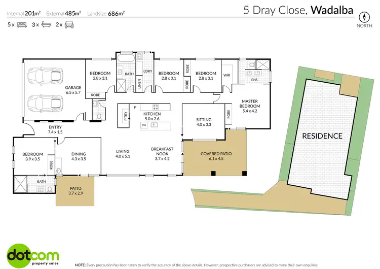 Floorplan of Homely house listing, 5 Dray Close, Wadalba NSW 2259