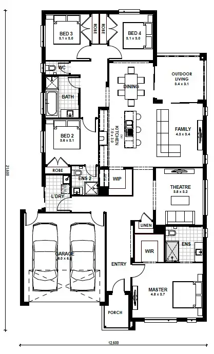Floorplan of Homely house listing, Lot 2839 Monocot Avenue, Clyde North VIC 3978