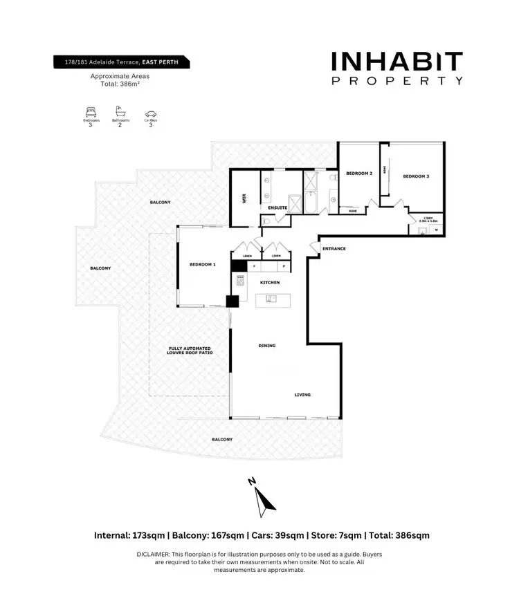 Floorplan of Homely apartment listing, 178/181 Adelaide Terrace, East Perth WA 6004