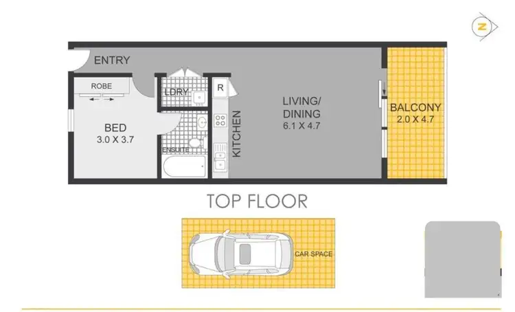 Floorplan of Homely apartment listing, 8/489-491 King Street, Newtown NSW 2042