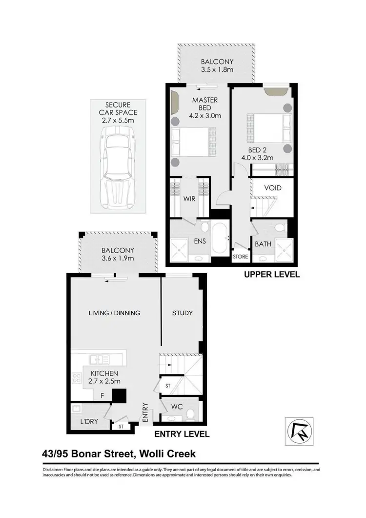 Floorplan of Homely apartment listing, 43/95 Bonar Street, Wolli Creek NSW 2205