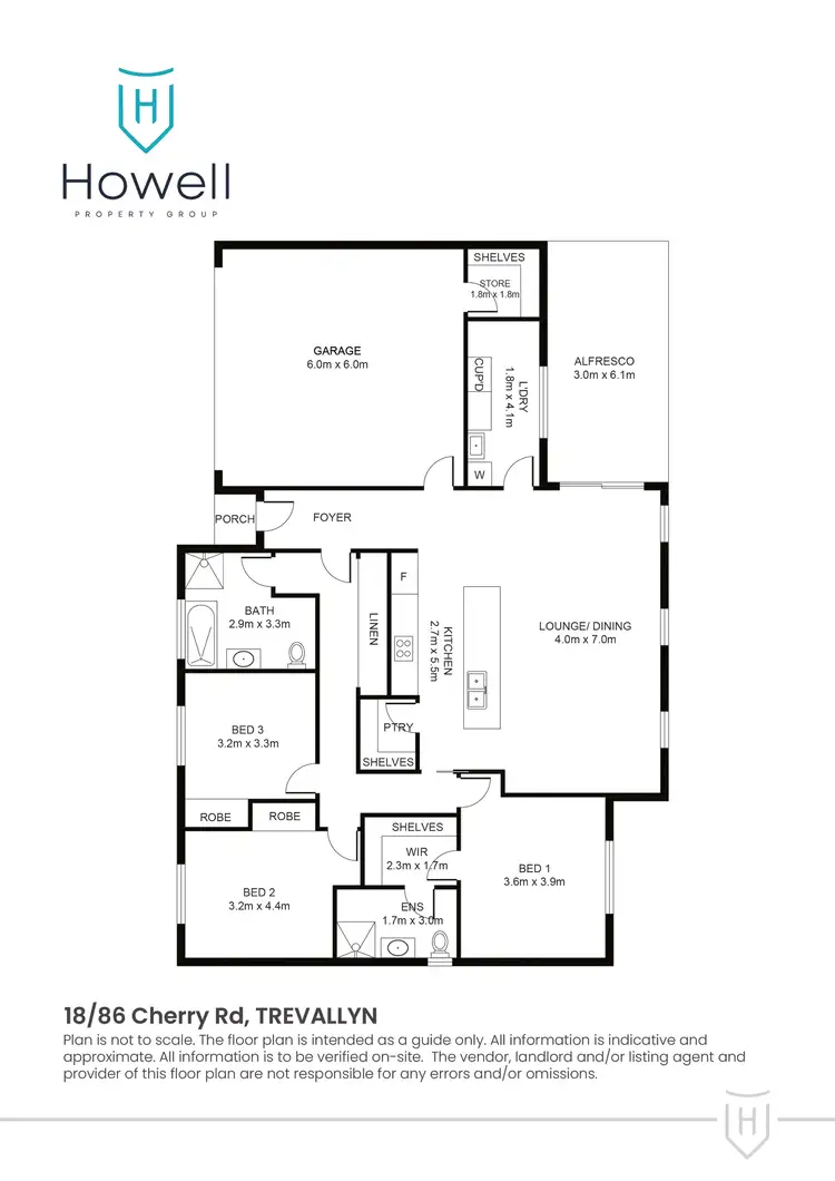 Floorplan of Homely unit listing, 18/86 Cherry Road, Trevallyn TAS 7250