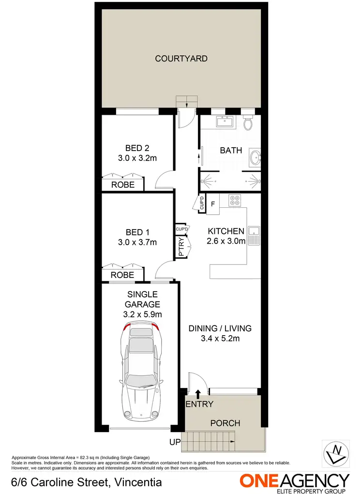 Floorplan of Homely unit listing, 6/6 Caroline Street, Vincentia NSW 2540