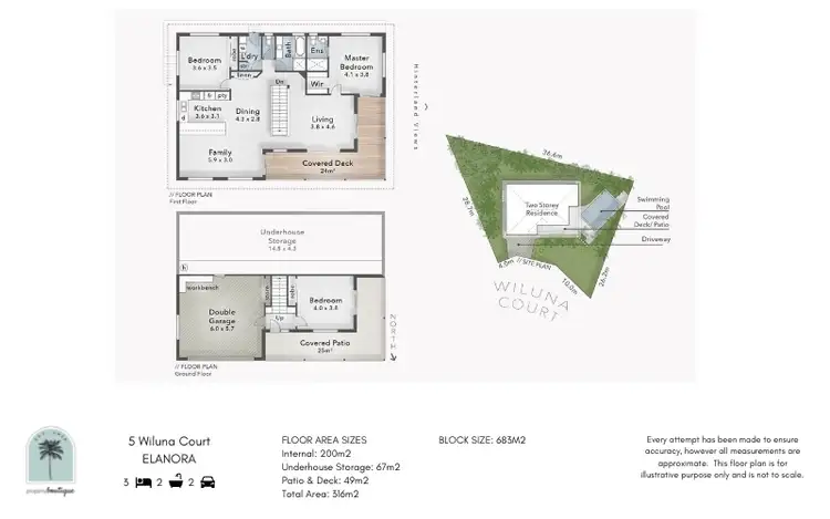 Floorplan of Homely house listing, 5 WILUNA COURT, Elanora QLD 4221