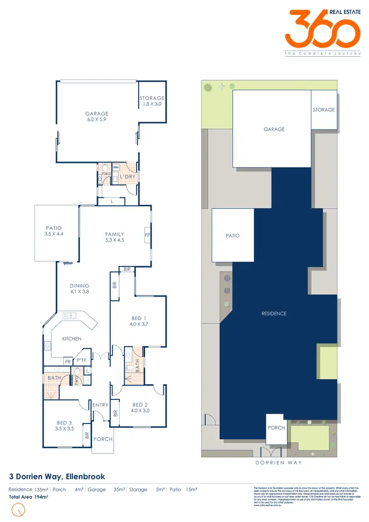 Floorplan of Homely house listing, 3 Dorrien Way, Ellenbrook WA 6069