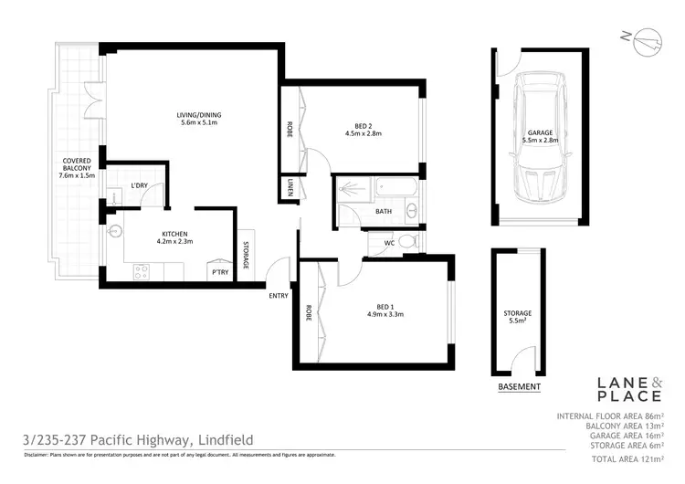 Floorplan of Homely apartment listing, 3/235 Pacific Highway, Lindfield NSW 2070