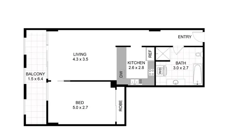 Floorplan of Homely apartment listing, 210/1 Poplar Street, Surry Hills NSW 2010