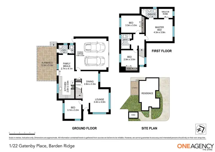 Floorplan of Homely townhouse listing, 1/22 Gatenby Place, Barden Ridge NSW 2234