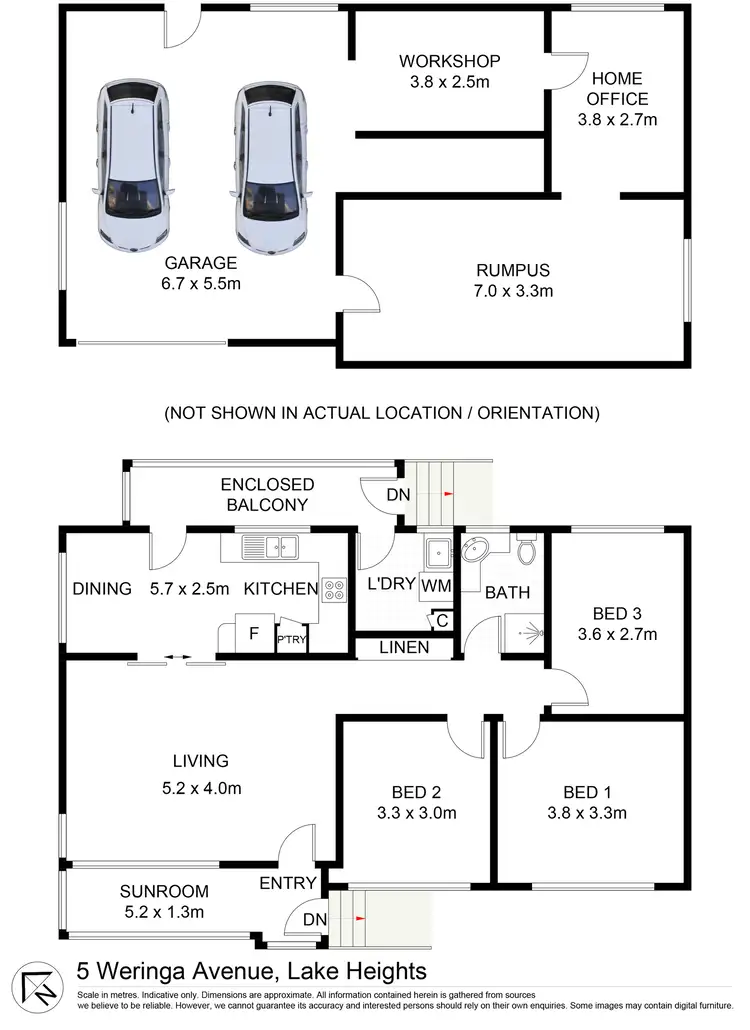 Floorplan of Homely house listing, 5 Weringa Avenue, Lake Heights NSW 2502