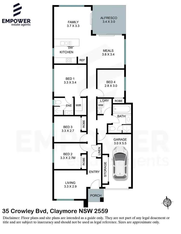 Floorplan of Homely house listing, 35 Crowley Boulevard, Claymore NSW 2559