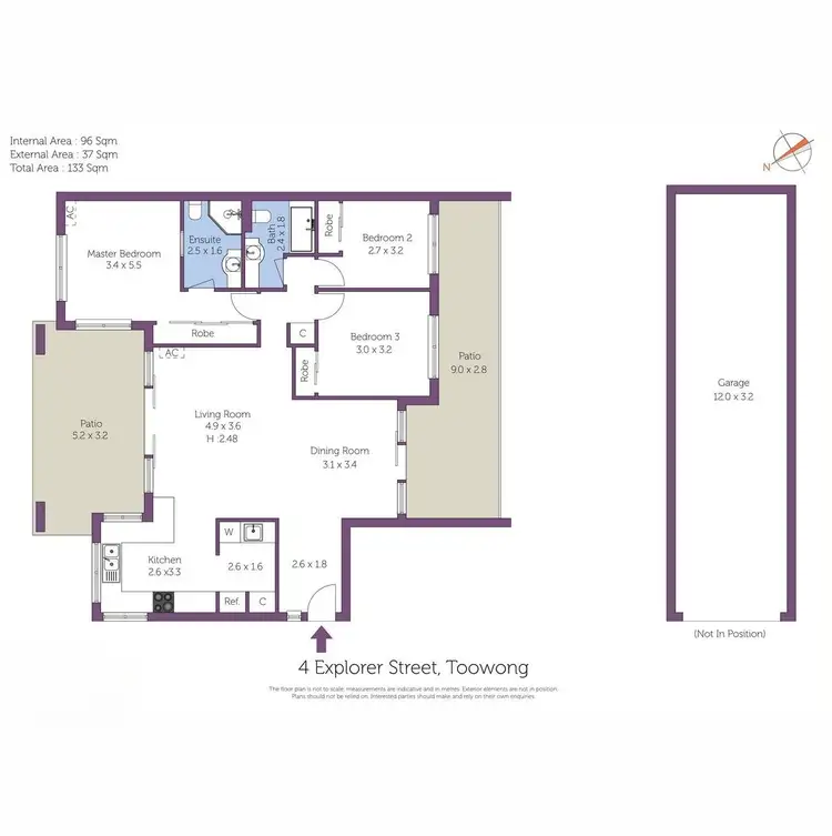 Floorplan of Homely apartment listing, 1/4 Explorer Street, Toowong QLD 4066
