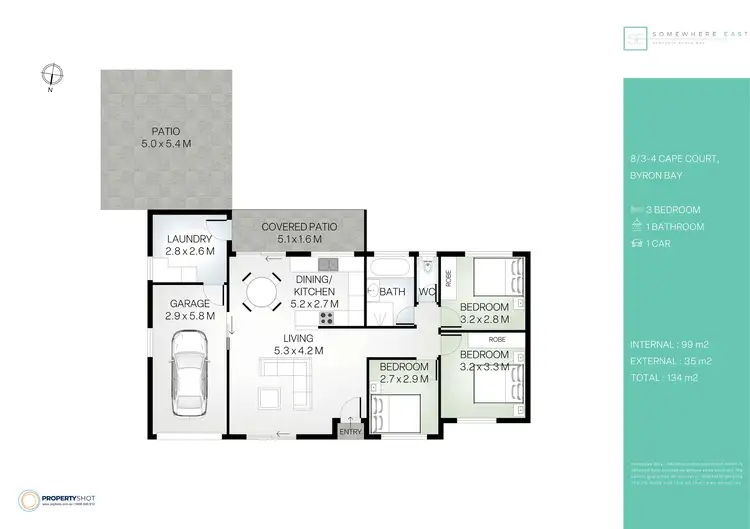 Floorplan of Homely townhouse listing, 8/3 Cape Court, Byron Bay NSW 2481