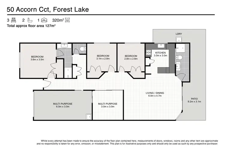Floorplan of Homely house listing, 50 Acorn Circuit, Forest Lake QLD 4078