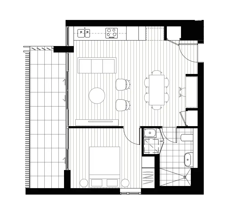 Floorplan of Homely apartment listing, 608/25 Geddes Avenue, Zetland NSW 2017