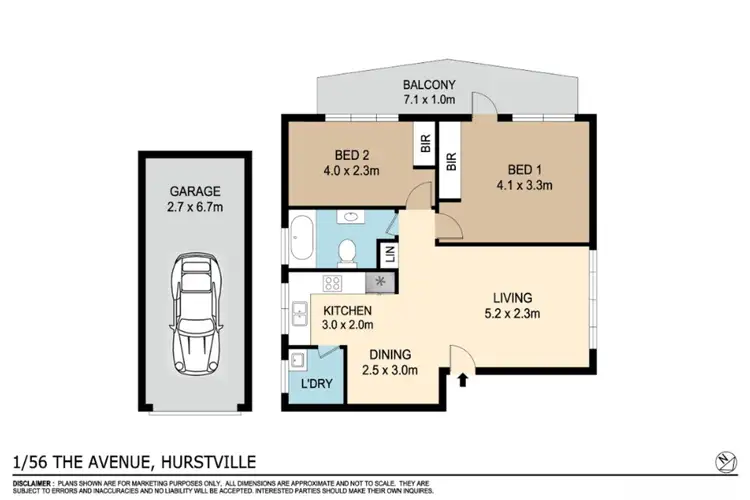 Floorplan of Homely unit listing, 1/56 The Avenue, Hurstville NSW 2220