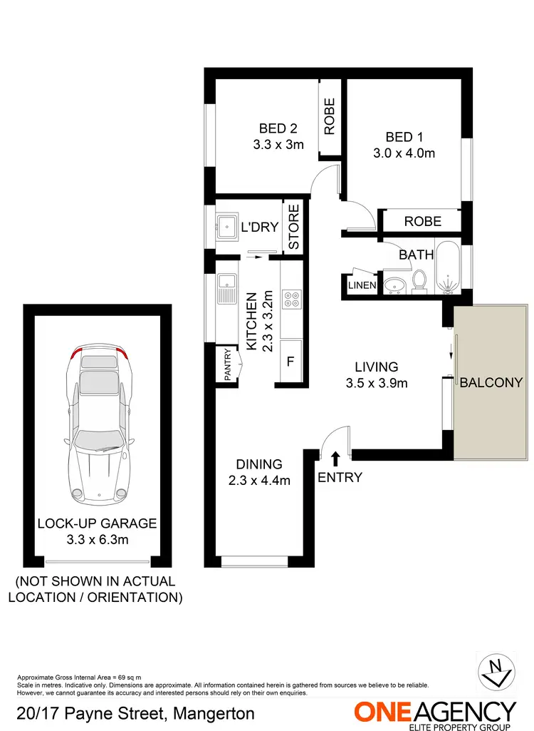 Floorplan of Homely villa listing, 20/17 Payne Street, Mangerton NSW 2500
