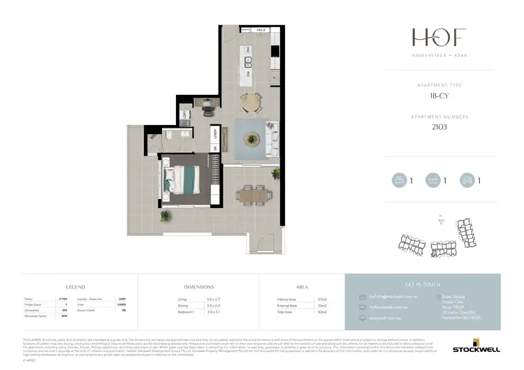 Floorplan of Homely apartment listing, 2103/57 Hofmann Drive, Noosaville QLD 4566