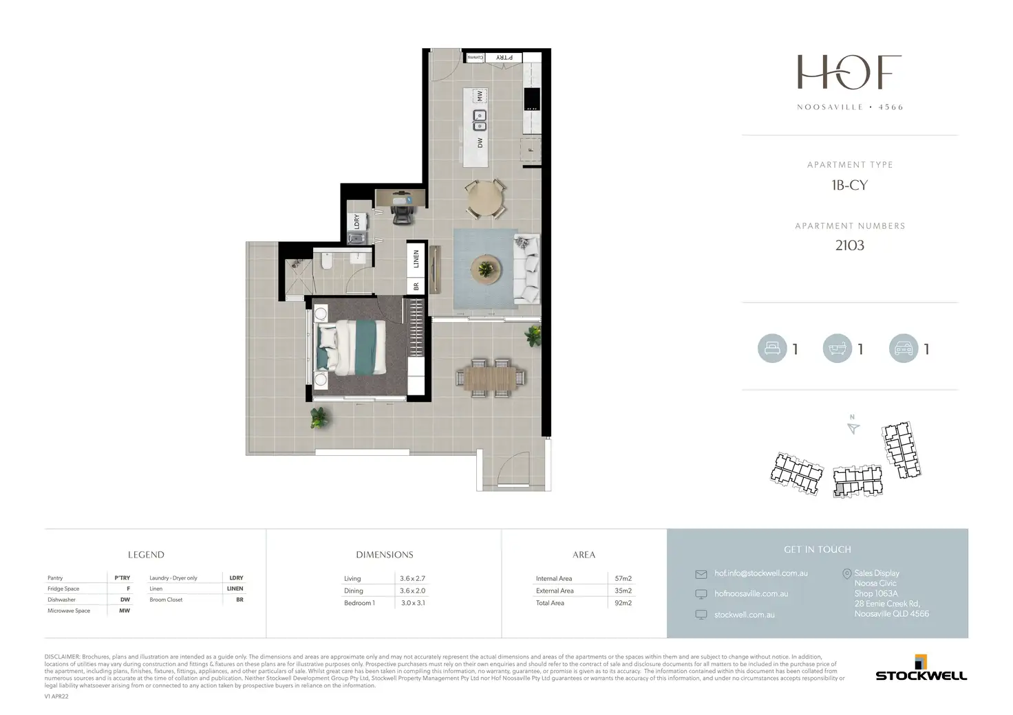 Floorplan of Homely apartment listing, 2103/57 Hofmann Drive, Noosaville QLD 4566