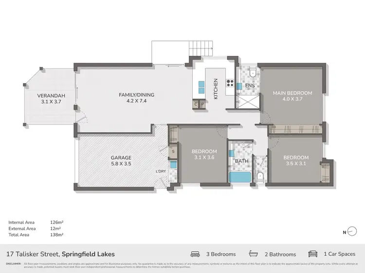 Floorplan of Homely house listing, 17 Talisker Street, Springfield Lakes QLD 4300
