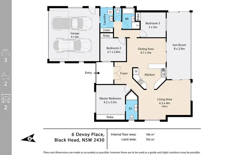 Floorplan of Homely house listing, 6 Devoy Place, Black Head NSW 2430
