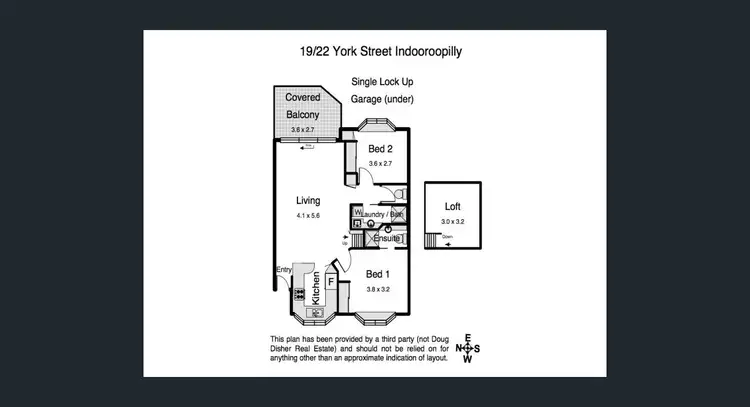 Floorplan of Homely apartment listing, 19/22 York Street, Indooroopilly QLD 4068