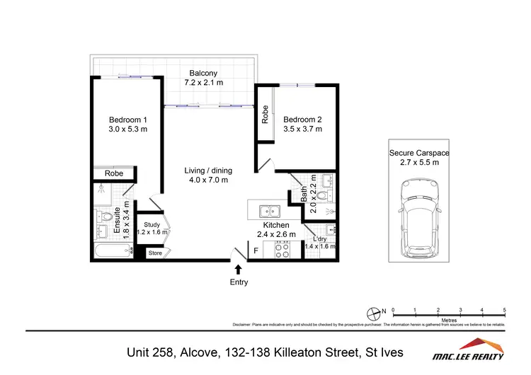 Floorplan of Homely apartment listing, 258/132-138 Killeaton Street, St Ives NSW 2075