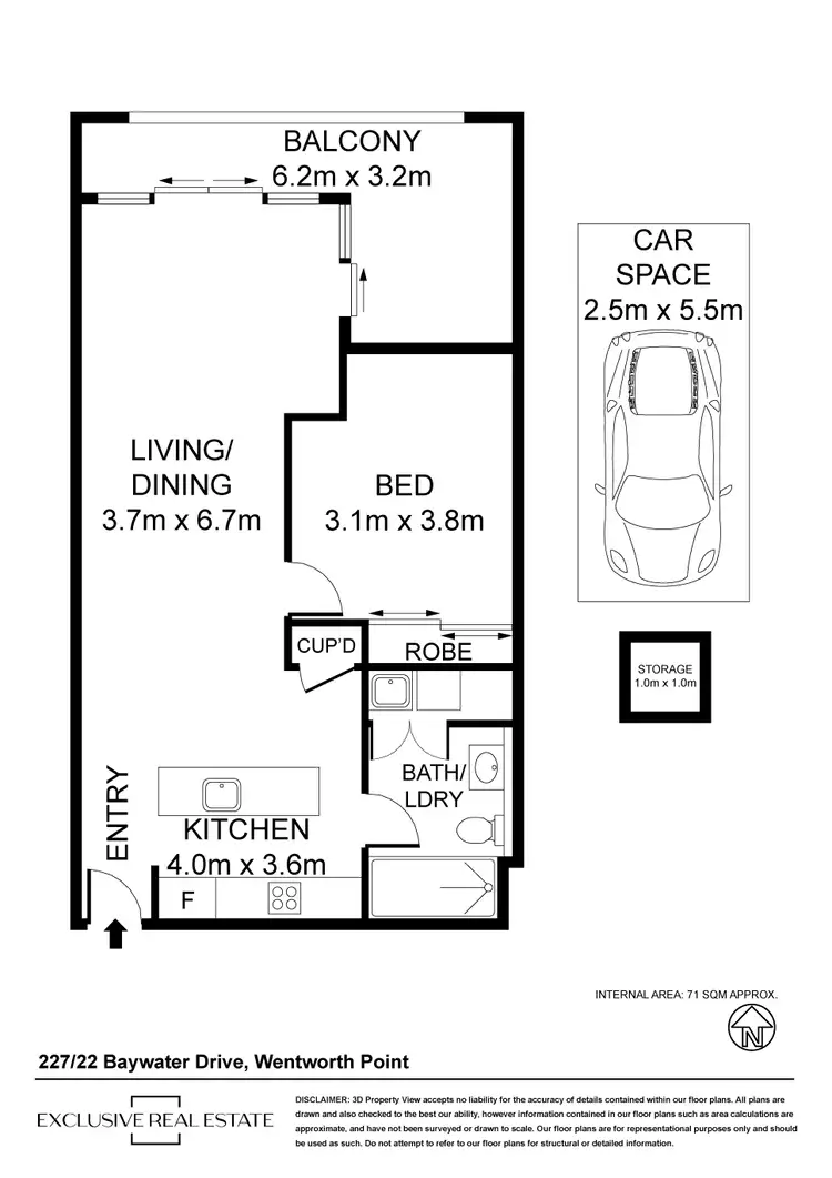 Floorplan of Homely unit listing, 227/22 Baywater Drive, Wentworth Point NSW 2127