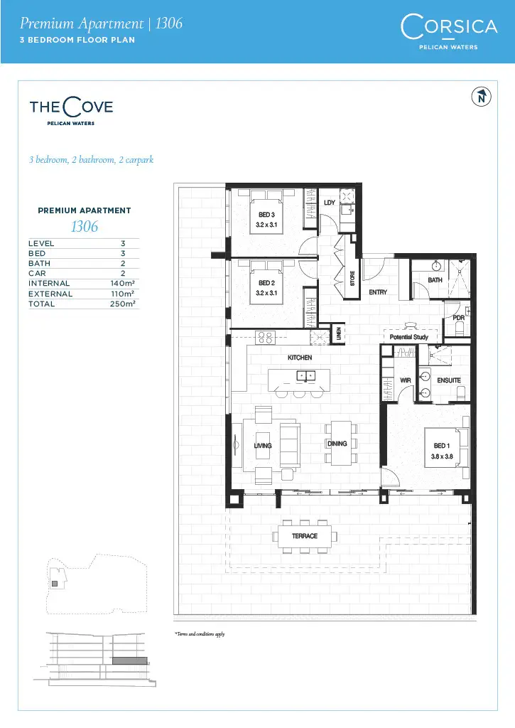Floorplan of Homely apartment listing, 1306/18 Spitfire Banks Drive, Pelican Waters QLD 4551