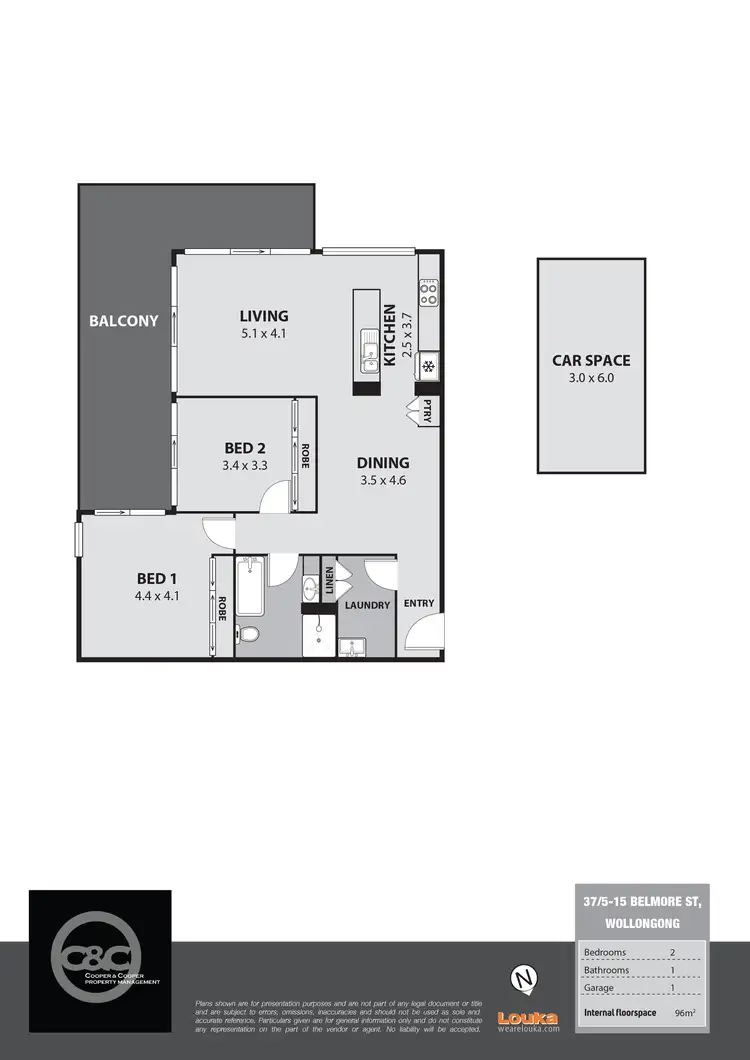 Floorplan of Homely apartment listing, 37/3-15 Belmore Street, Wollongong NSW 2500