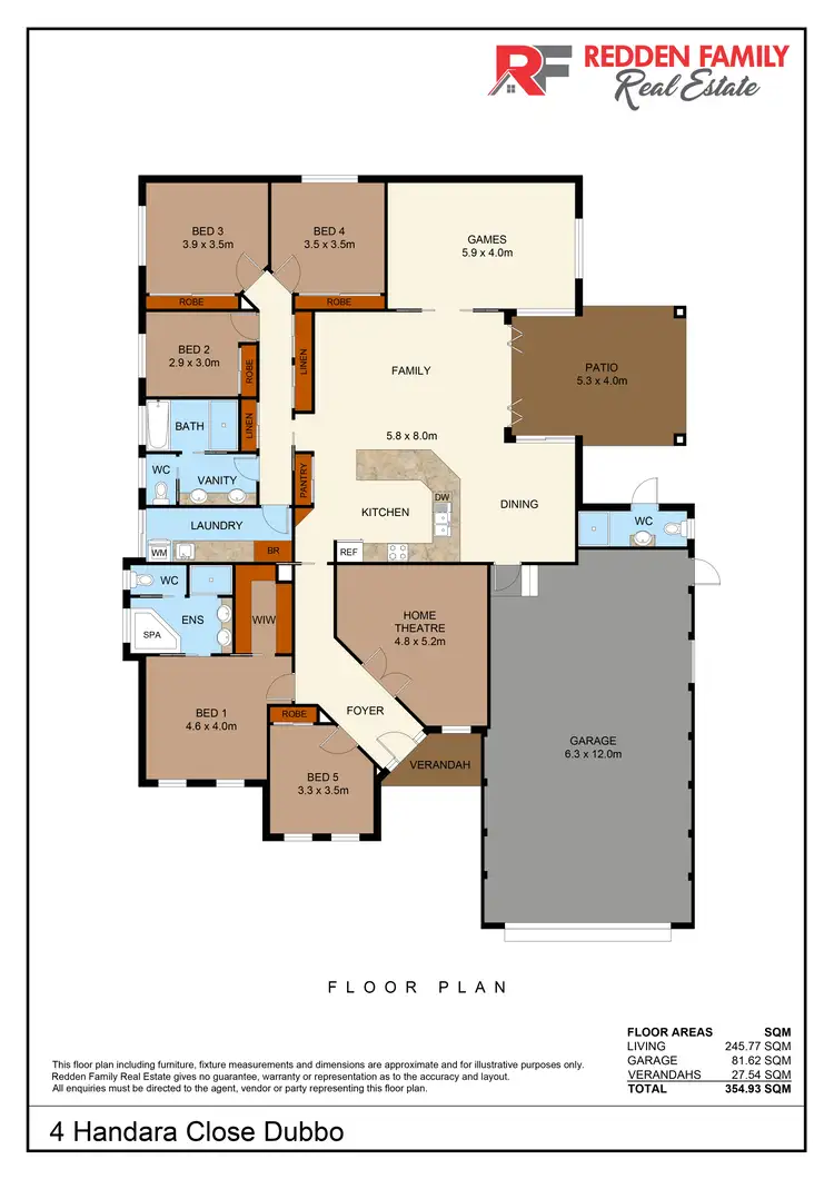 Floorplan of Homely house listing, 4 Handara Close, Dubbo NSW 2830
