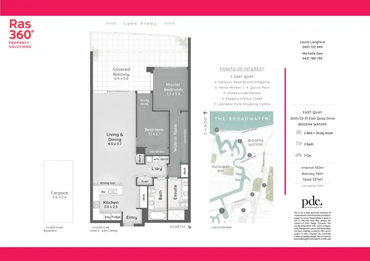 Floorplan of Homely apartment listing, 2505/25-31 East Quay Drive, Biggera Waters QLD 4216