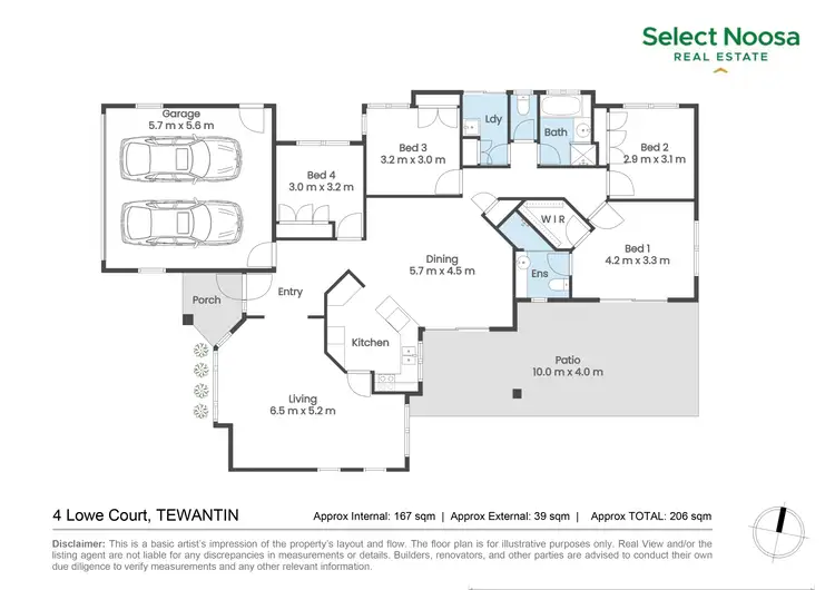 Floorplan of Homely house listing, 5 Lowe Court, Tewantin QLD 4565