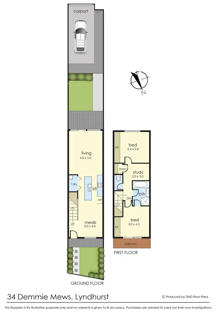 Floorplan of Homely townhouse listing, 34 Demmie Mews, Lyndhurst VIC 3975