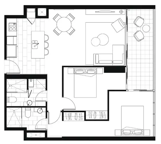 Floorplan of Homely apartment listing, 1504/2663 Gold Coast Highway, Broadbeach QLD 4218