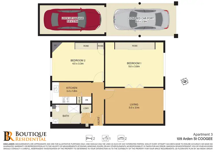 Floorplan of Homely apartment listing, 3/109 Arden Street, Coogee NSW 2034