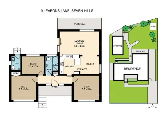 Floorplan of Homely house listing, 9 Leabons Lane, Seven Hills NSW 2147