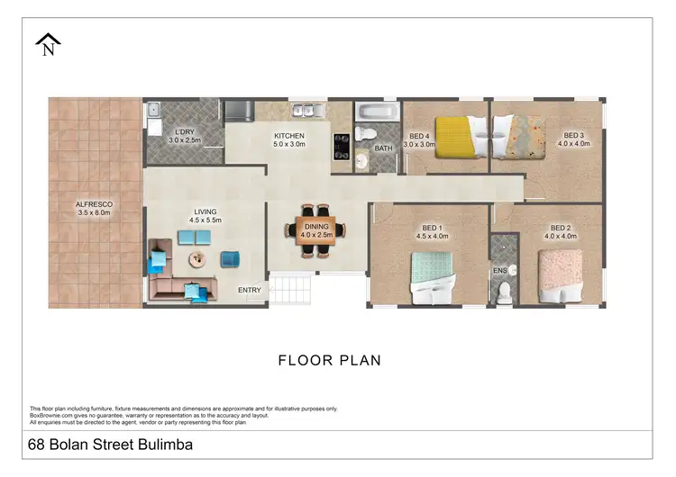 Floorplan of Homely house listing, 68 Bolan Street, Bulimba QLD 4171
