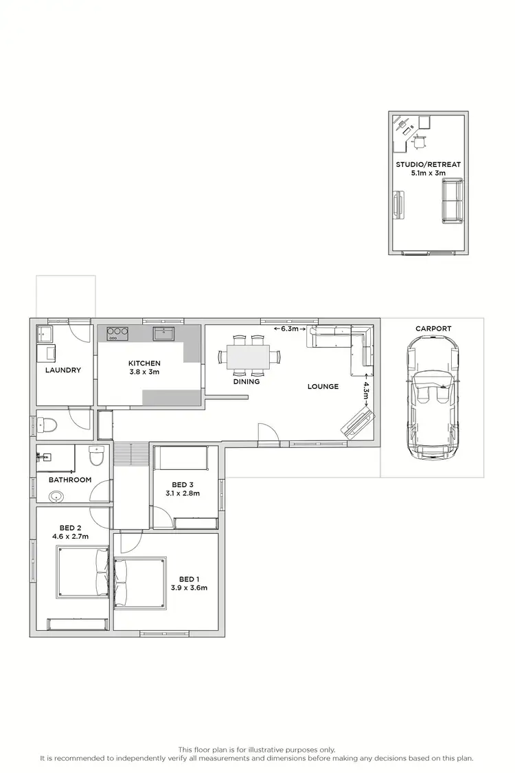 Floorplan of Homely house listing, 4 HIRTH STREET, Mount Gambier SA 5290