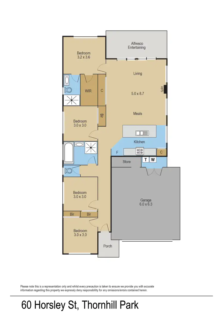 Floorplan of Homely house listing, 60 Horsley Street, Thornhill Park VIC 3335
