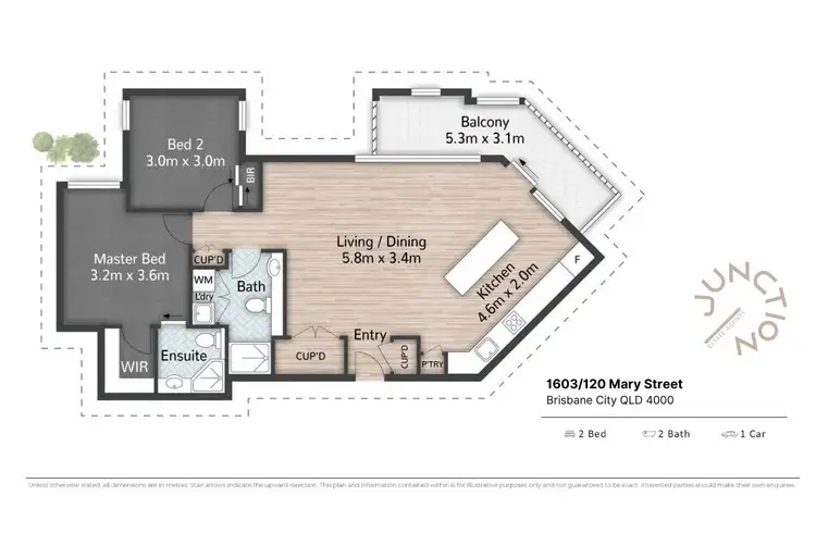 Floorplan of Homely unit listing, 1603/120 Mary Street, Brisbane City QLD 4000
