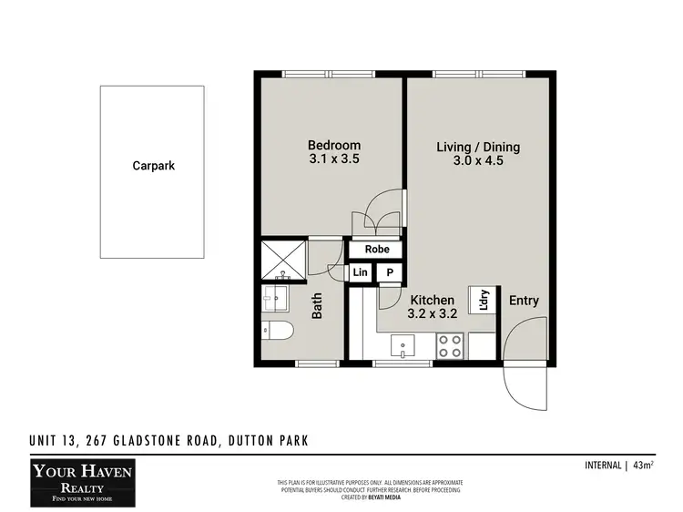 Floorplan of Homely unit listing, 13/267 Gladstone Road, Dutton Park QLD 4102