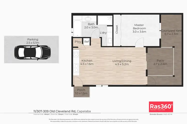 Floorplan of Homely unit listing, 11/307-309 Old Cleveland Rd East, Capalaba QLD 4157