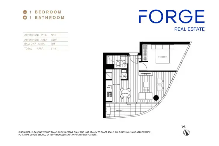 Floorplan of Homely apartment listing, 2104N/889 Collins Street, Docklands VIC 3008