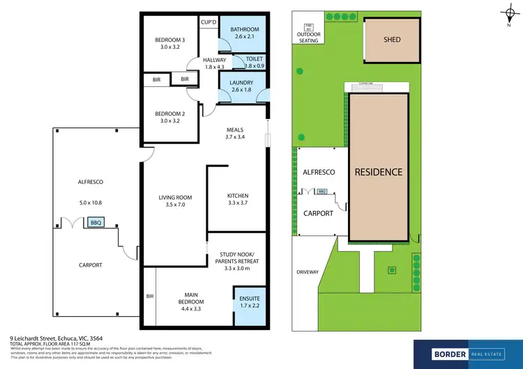 Floorplan of Homely house listing, 9 Leichardt Street, Echuca VIC 3564