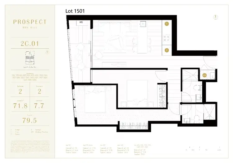 Floorplan of Homely apartment listing, 1701/9-11 Prospect St, Box Hill VIC 3128
