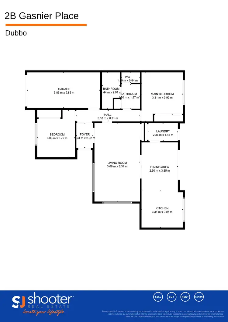 Floorplan of Homely semi-detached listing, 2B Gasnier Place, Dubbo NSW 2830