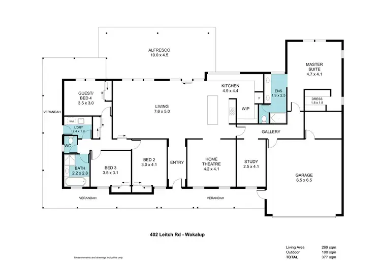 Floorplan of Homely rural property listing, 402 Leitch Road, Wokalup WA 6221
