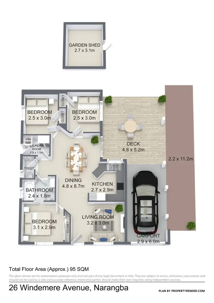 Floorplan of Homely house listing, 26 WINDEMERE AVENUE, Narangba QLD 4504