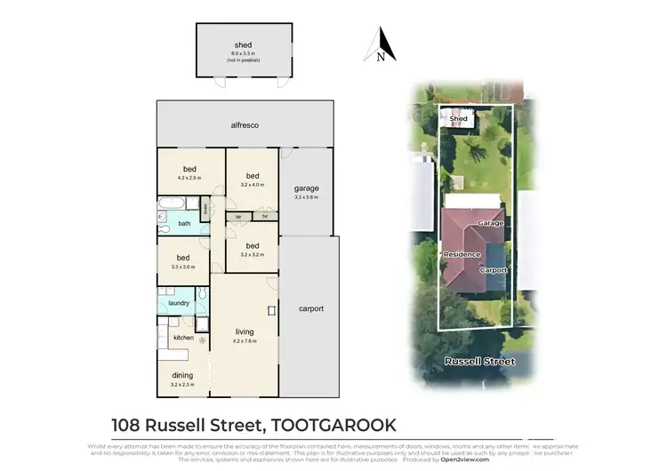 Floorplan of Homely house listing, 108 Russell Street, Tootgarook VIC 3941