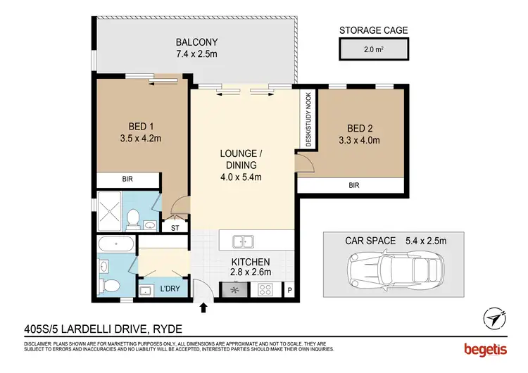 Floorplan of Homely apartment listing, 405s/5 Lardelli Drive, Ryde NSW 2112